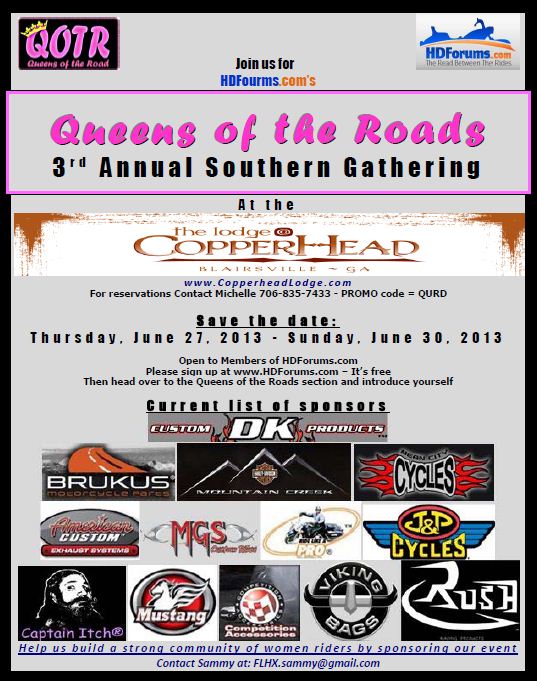Just Announced: Dates for 3rd Annual Queens of the Road Southern Gathering
