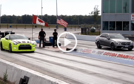 E63S​ ​AMG​ ​Races​ ​One​ ​of​ ​the​ ​World’s​ ​Fastest​ ​Nissan​ ​GT-Rs
