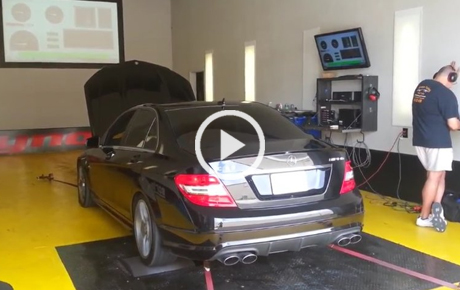 C63​ ​AMG​ ​Flexes​ ​Its​ ​Stock​ ​Muscles​ ​on​ ​the​ ​Dyno
